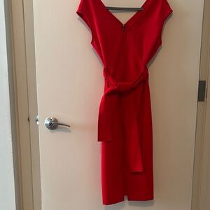 Zara Vibrant Red Midi Dress